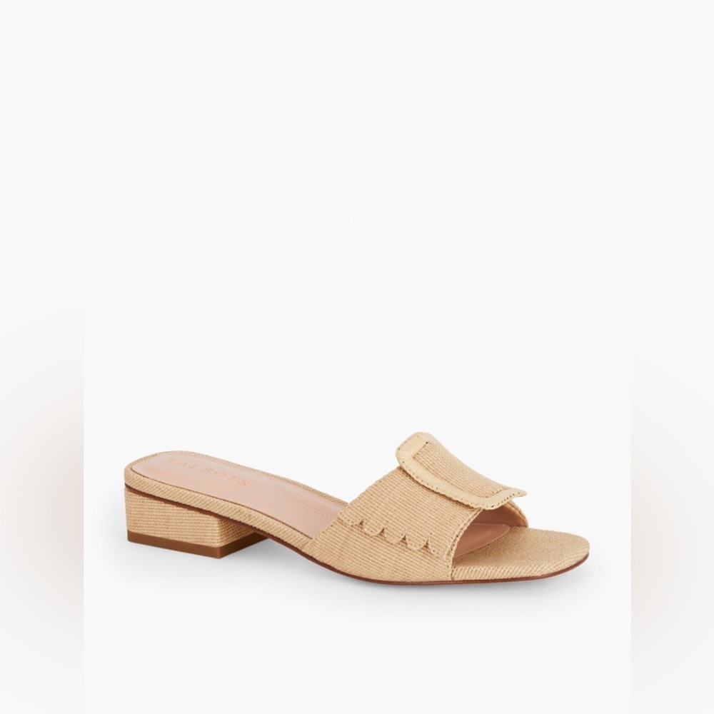 Talbots Women's Cream Sandals with Buckle Detail - Picture 2 of 3